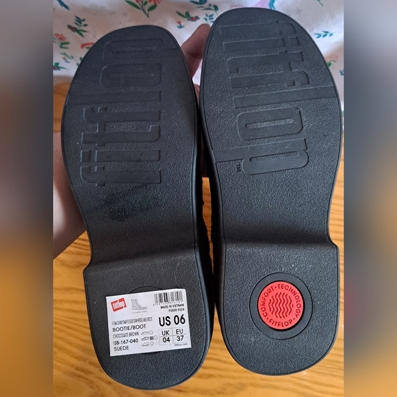 NWT Fitflop Luma Mocha Suede Neutral Casual Winter Smow Platform Boot Shoe SZ 6 - Picture 6 of 10